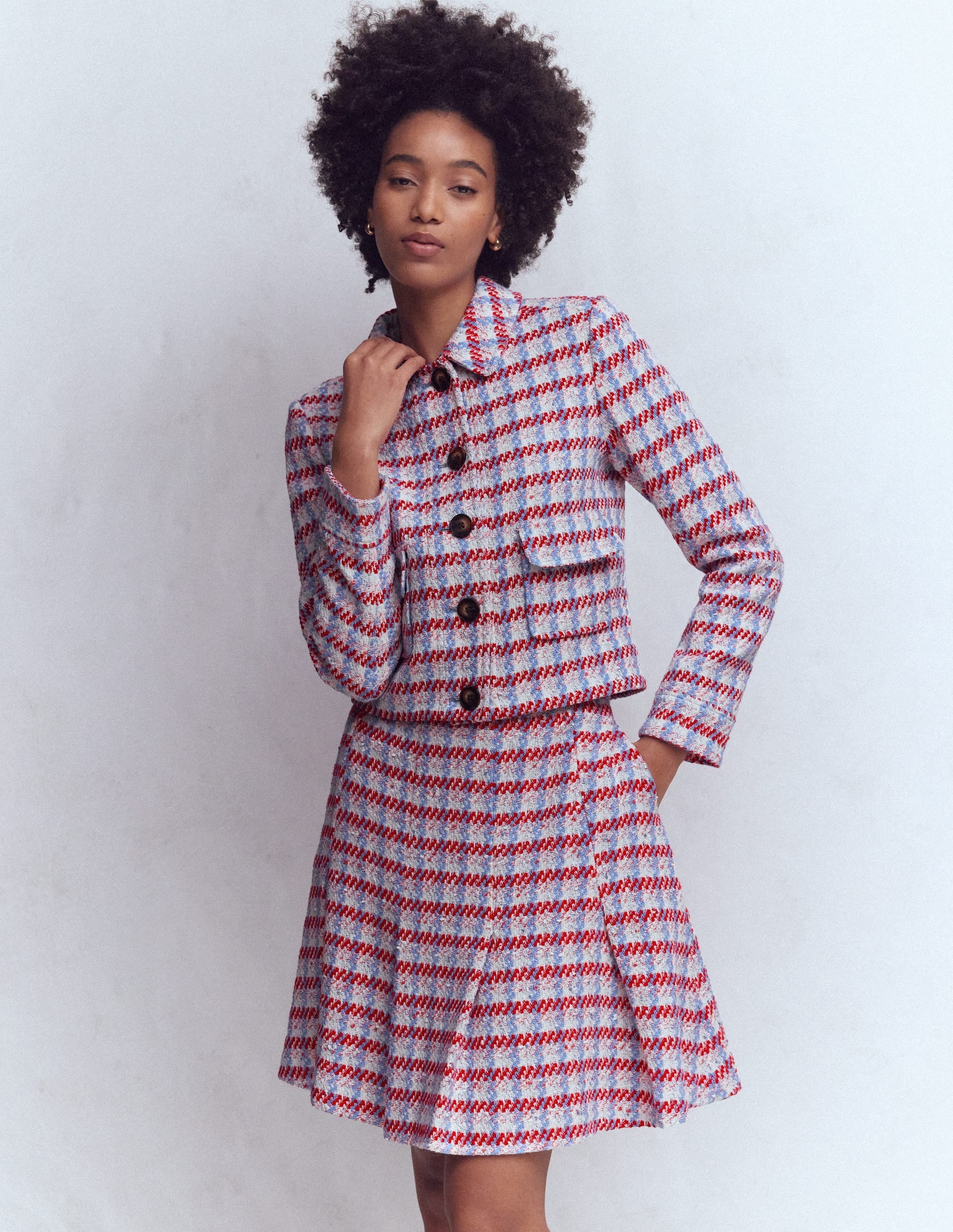 Flippy Textured Skirt-Pink Textured