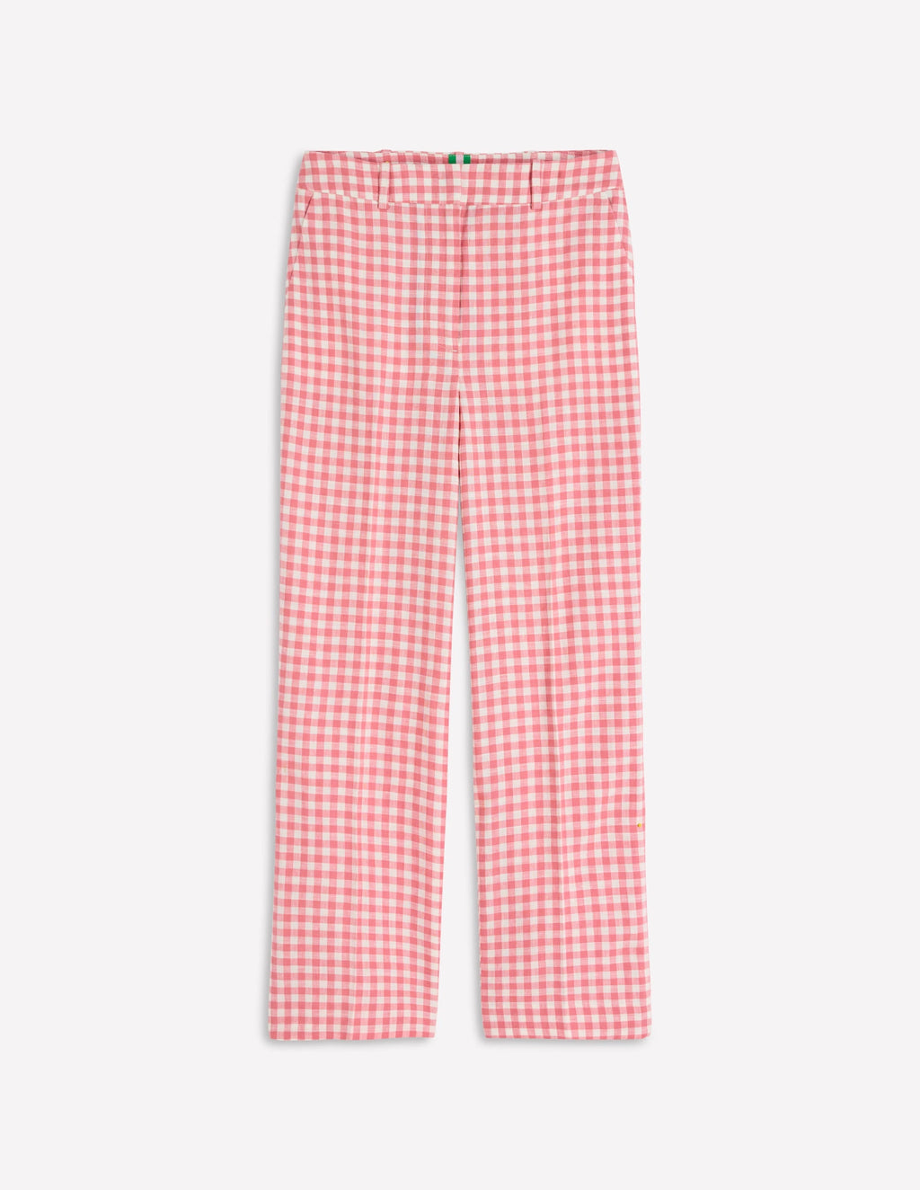 Canonbury 7/8 Linen Pants-Vintage Rose Gingham