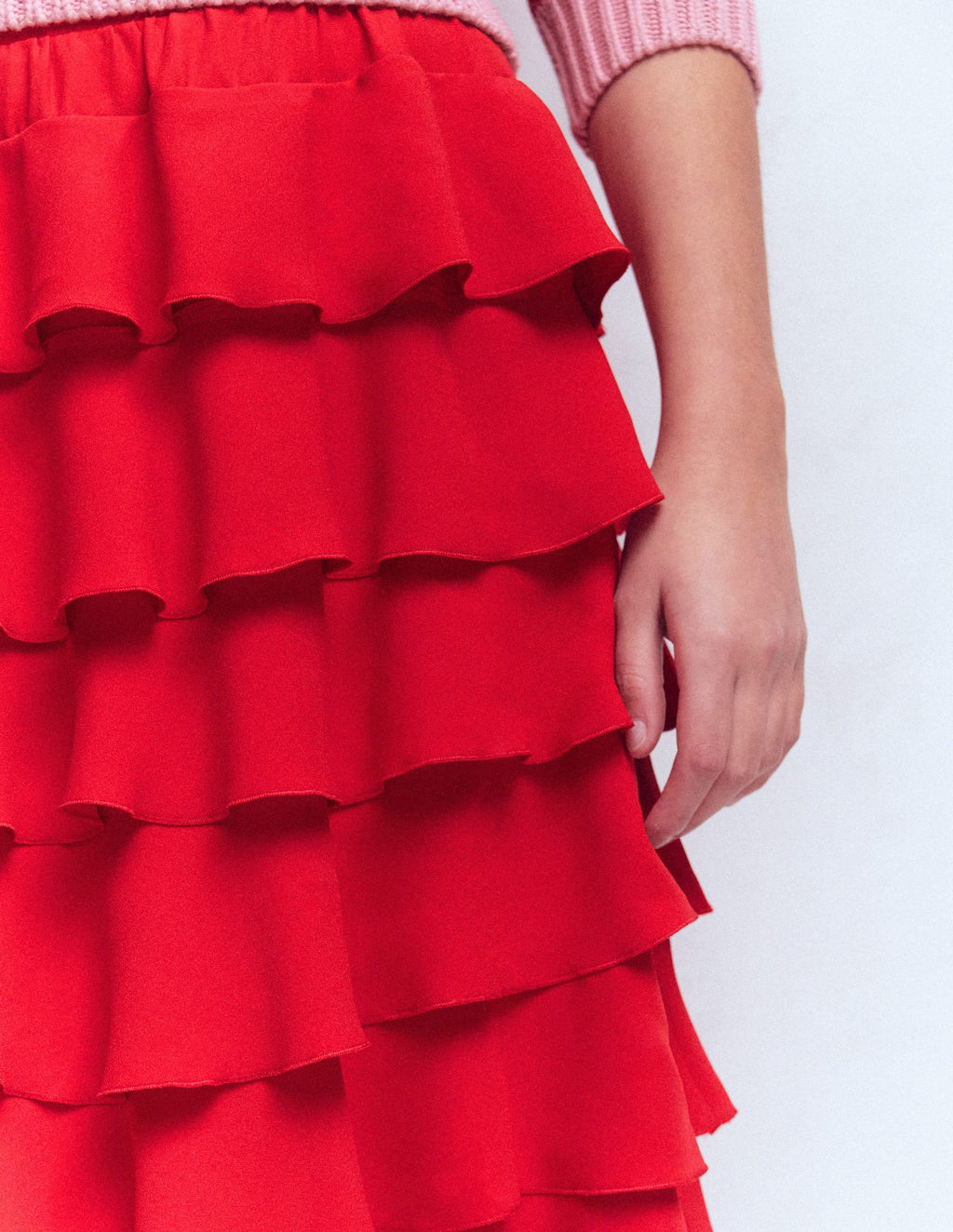 Tiered Maxi Skirt-Salsa