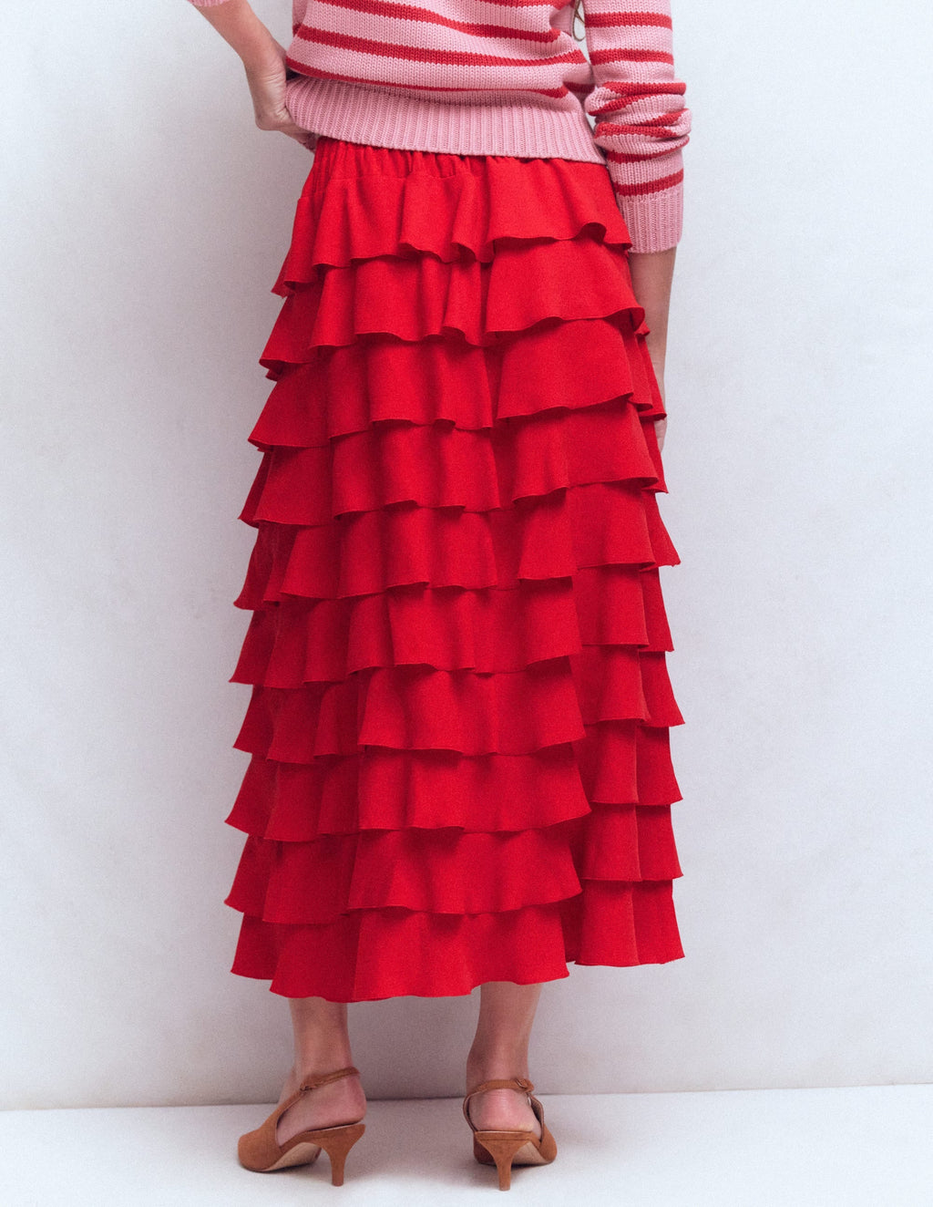 Tiered Maxi Skirt-Salsa
