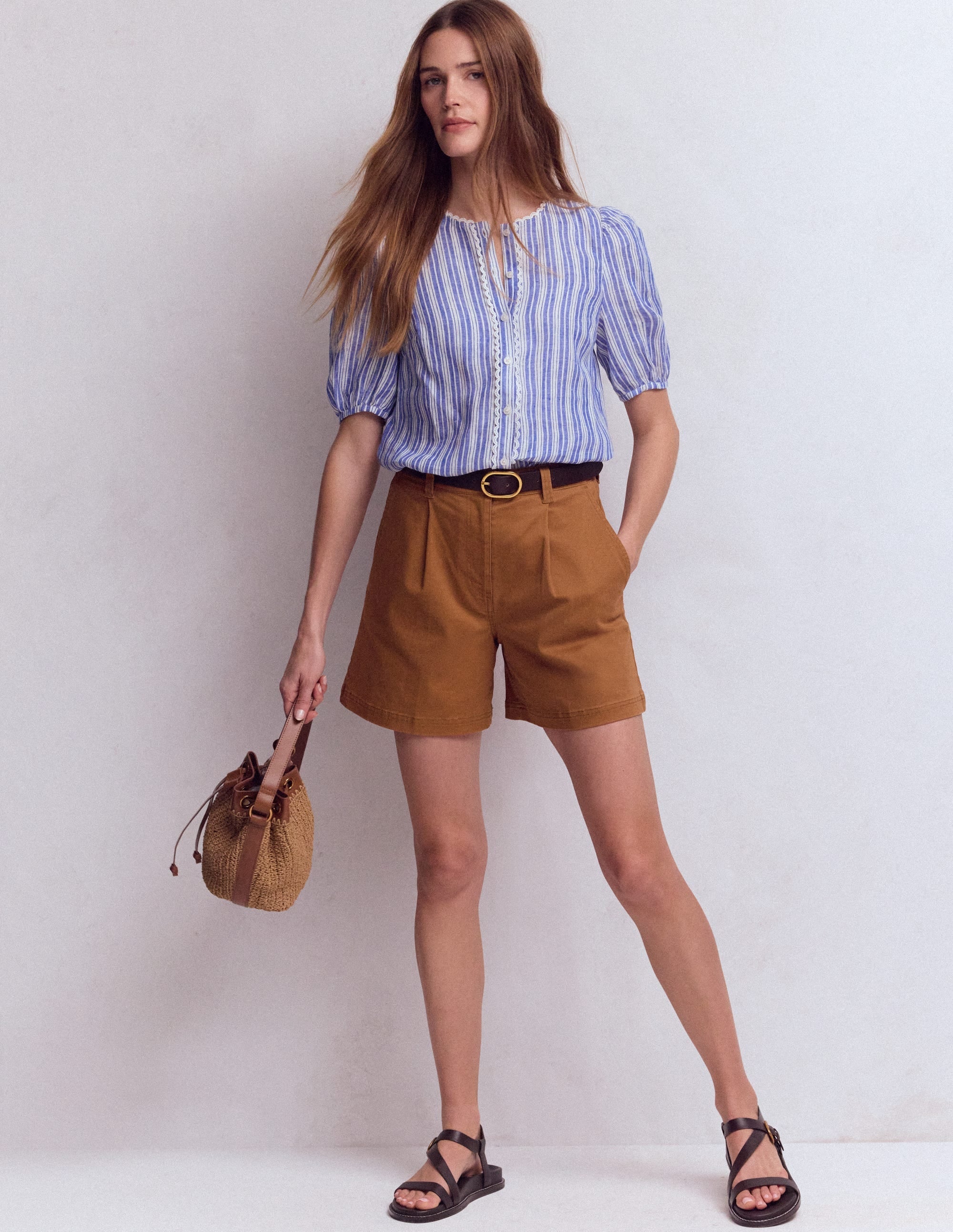 Chino Shorts-Ginger