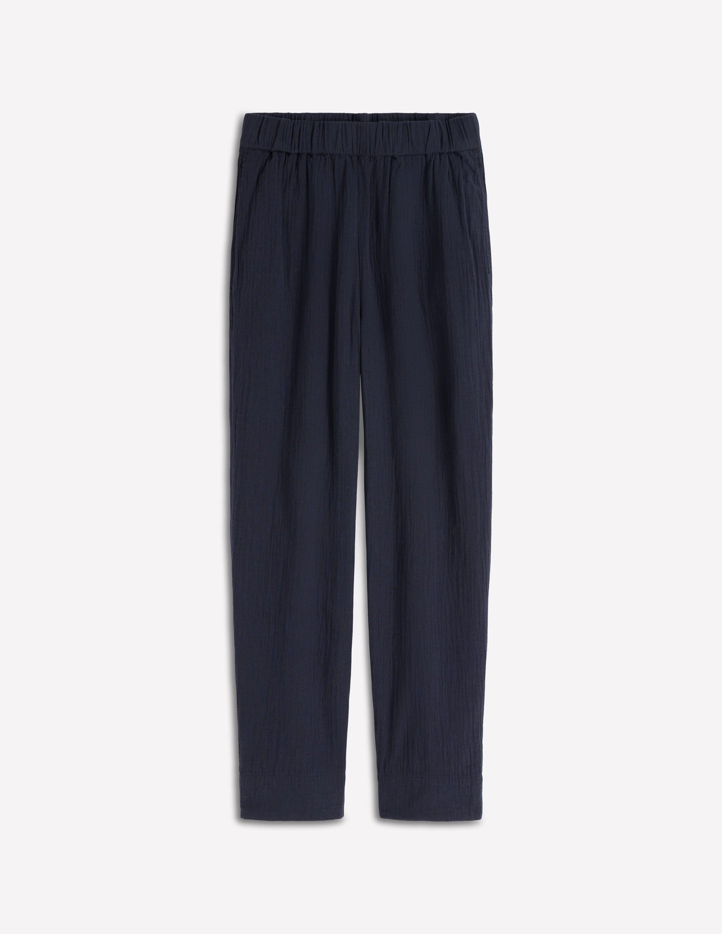 Double Cloth Crop Pants-Navy