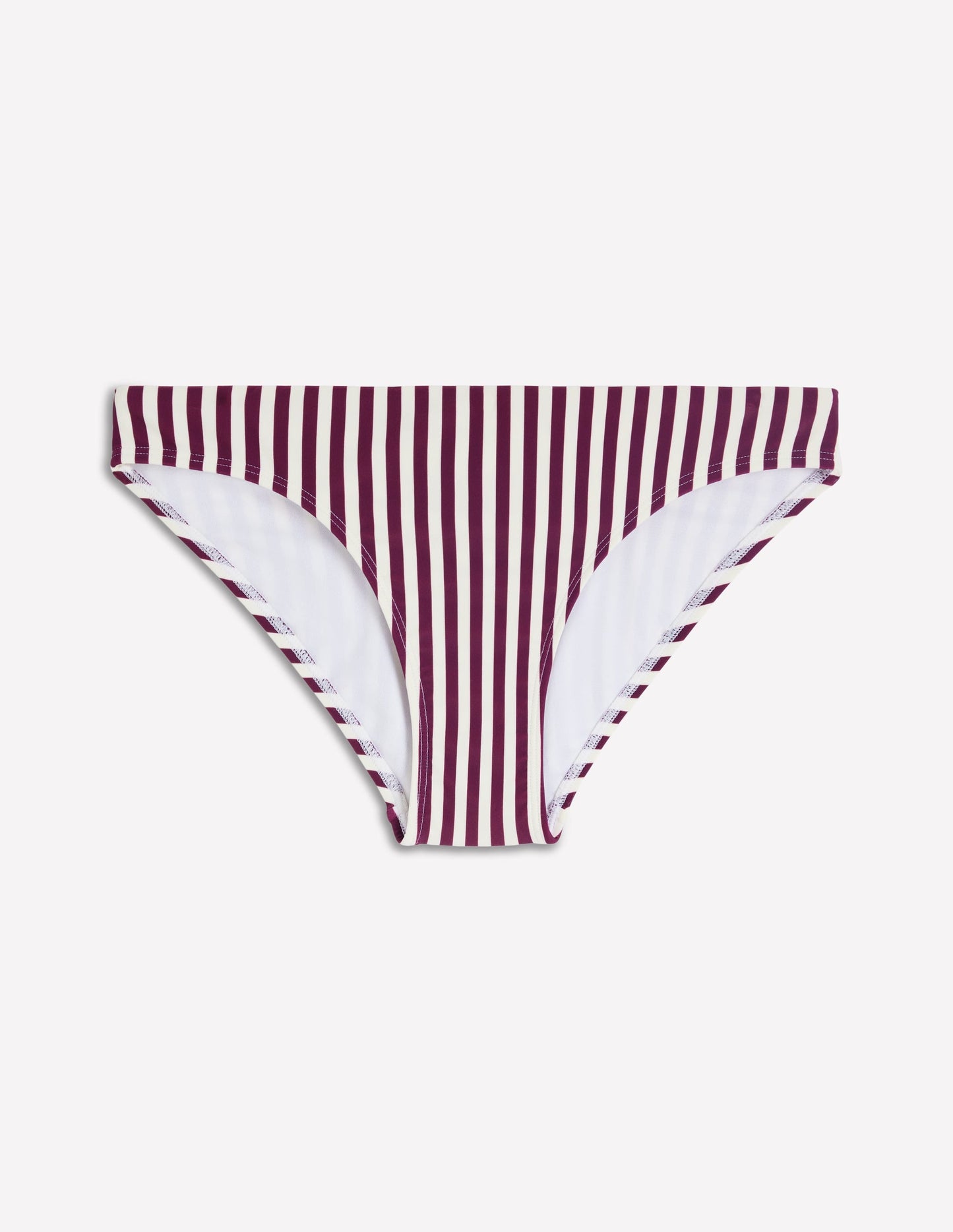 Classic Bikini Bottoms-Chocberry, Ivory Stripe