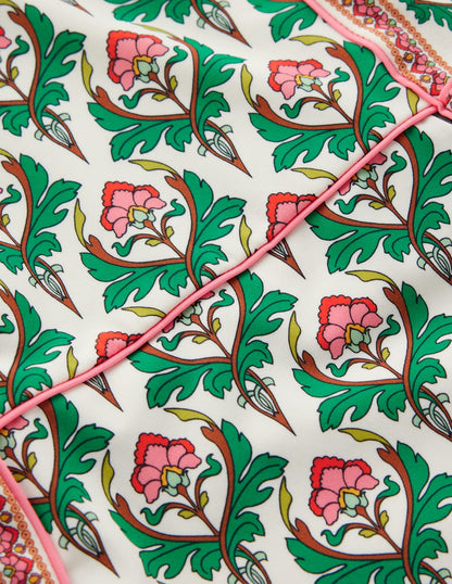 Rhodes Cup Sized Swimsuit-Ivory, Ornamental Stamp