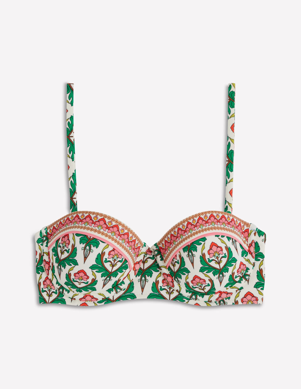 Rhodes Cup Sized Bikini Top-Multi, Ornamental Stamp