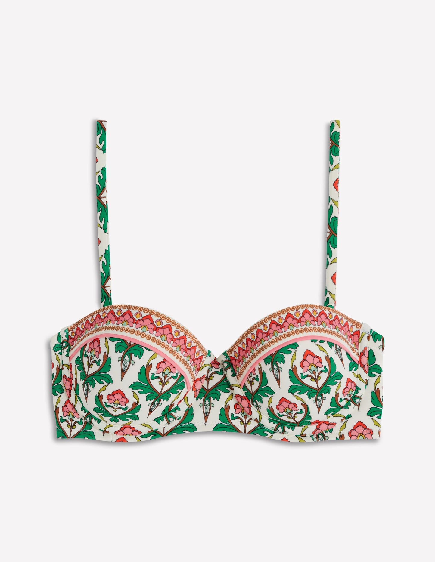 Rhodes Cup Sized Bikini Top-Multi, Ornamental Stamp