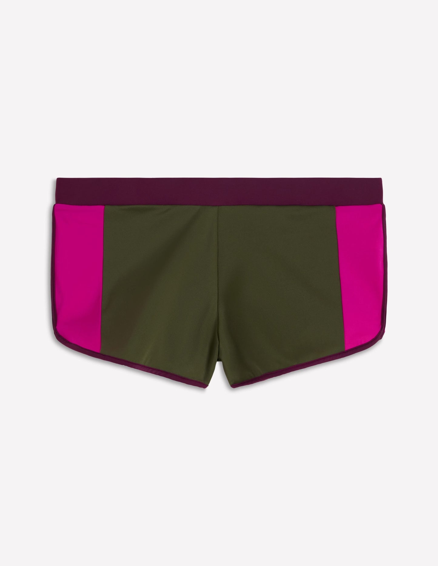 Rash Guard Swim Shorts-Khaki, Colourblock
