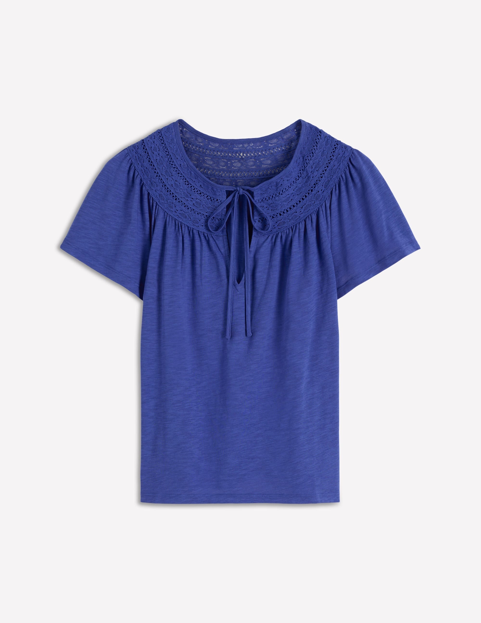 Edi Trim Detail T-shirt-Beaucoup Blue