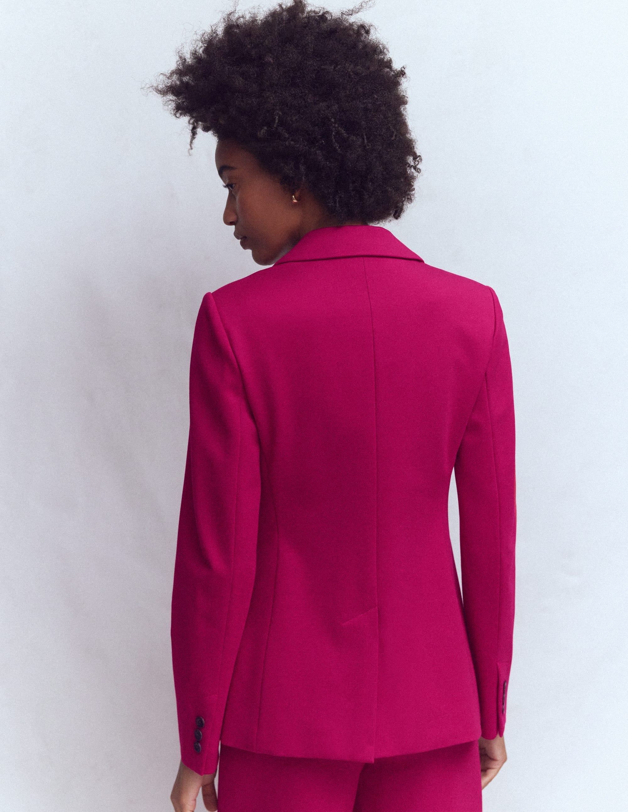 Marylebone Ponte Blazer-Pomegranate