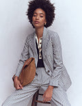 Woodbridge Relaxed Blazer-Blue and Ivory Stripe