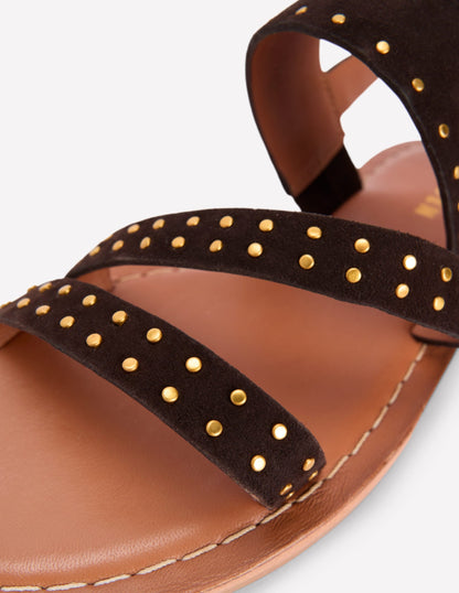 Asymmetric Sandal-Bitter Chocolate