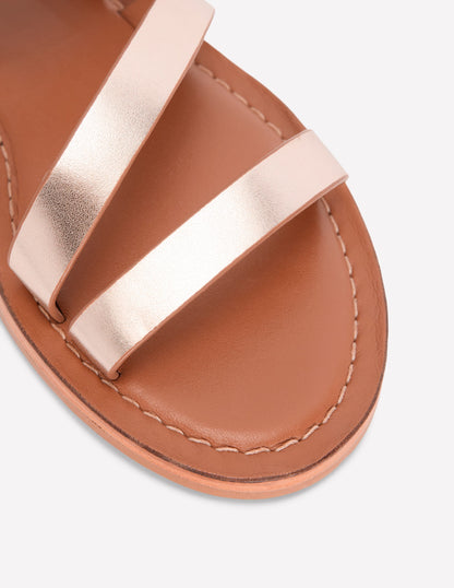 Asymmetric Sandal-Tan/Gold