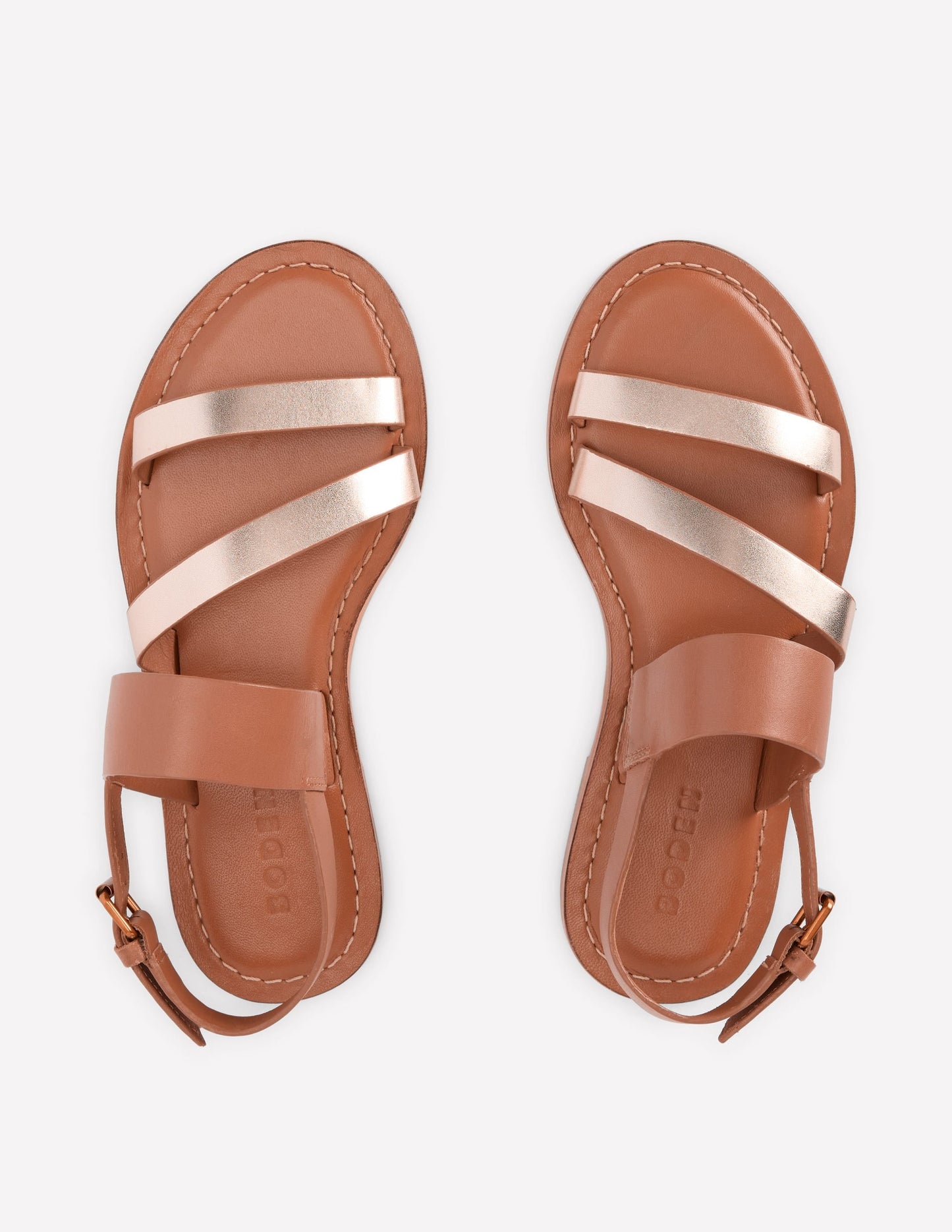 Asymmetric Sandal-Tan/Gold