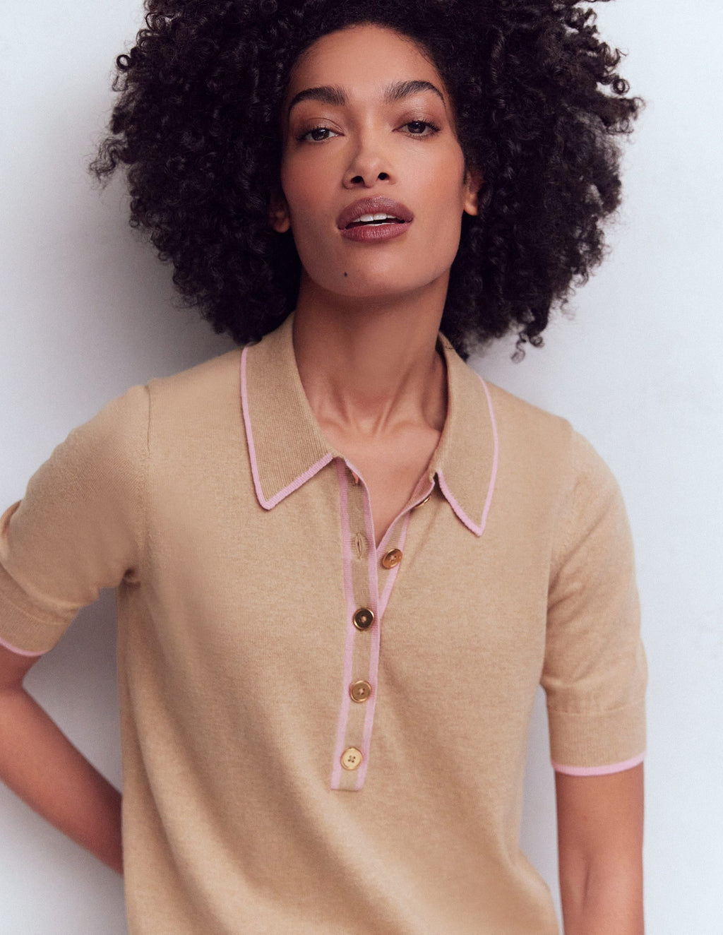 Liz Henley T-Shirt-Chinchilla Melange
