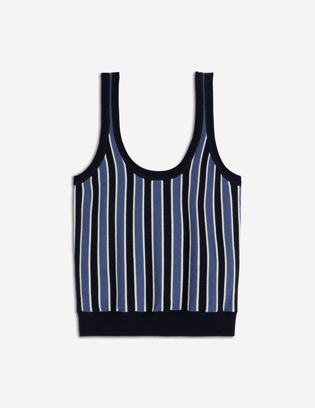 Liz Knitted Tank-True Navy Stripe