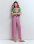 Primrose Cropped Pants-Clover Purple