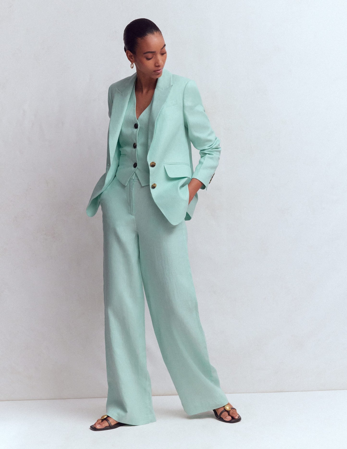 Belgravia Linen Pants-Spearmint