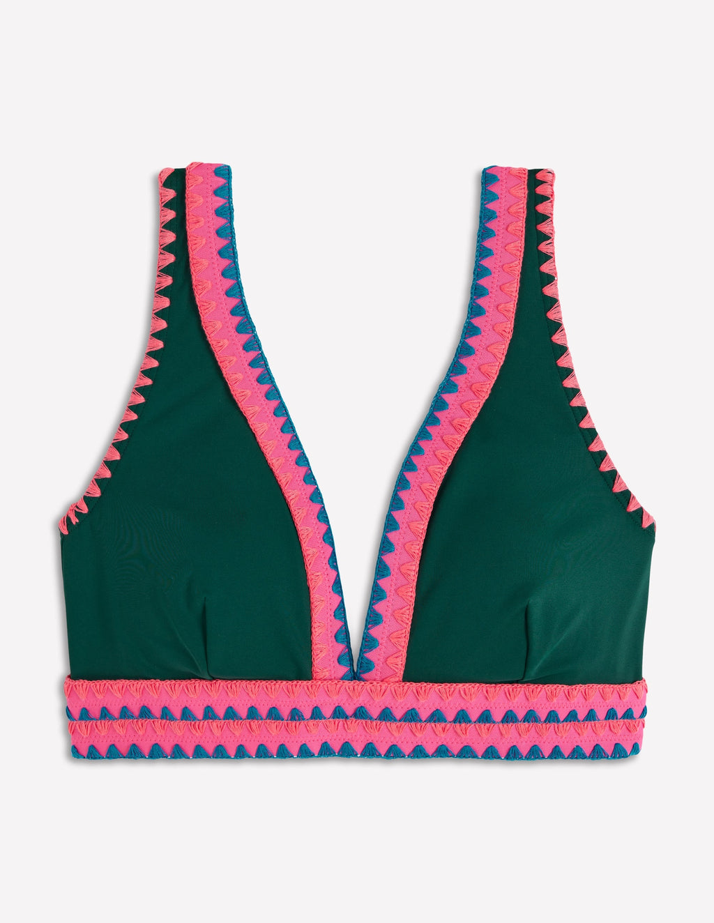 Porto V-neck Bikini Top-Mangrove, Embroidery