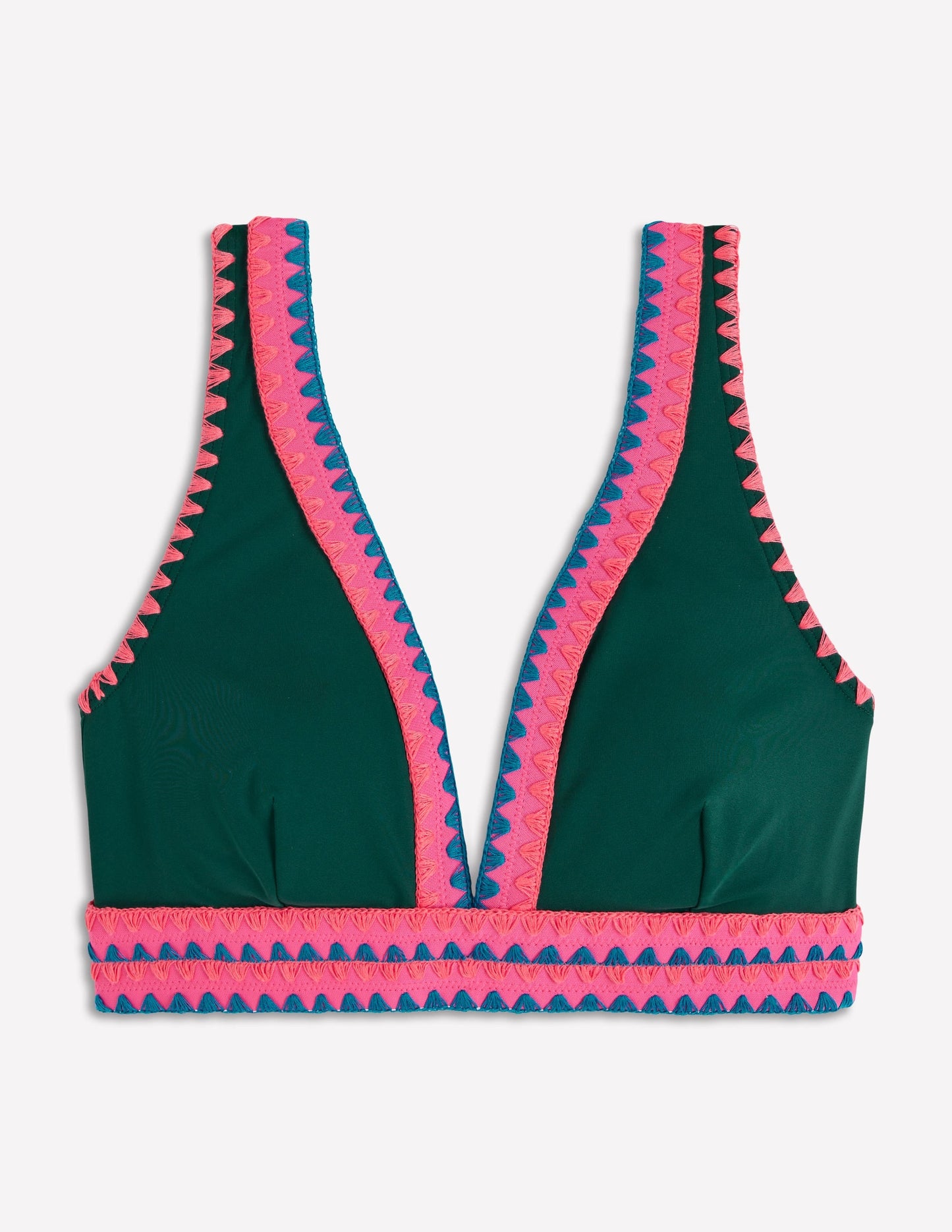 Porto V-neck Bikini Top-Mangrove, Embroidery