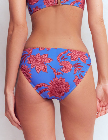 Classic Bikini Bottoms-Blue, Elegant Blossom
