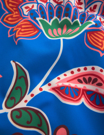Palermo V Swimsuit-Blue, Elegant Blossom