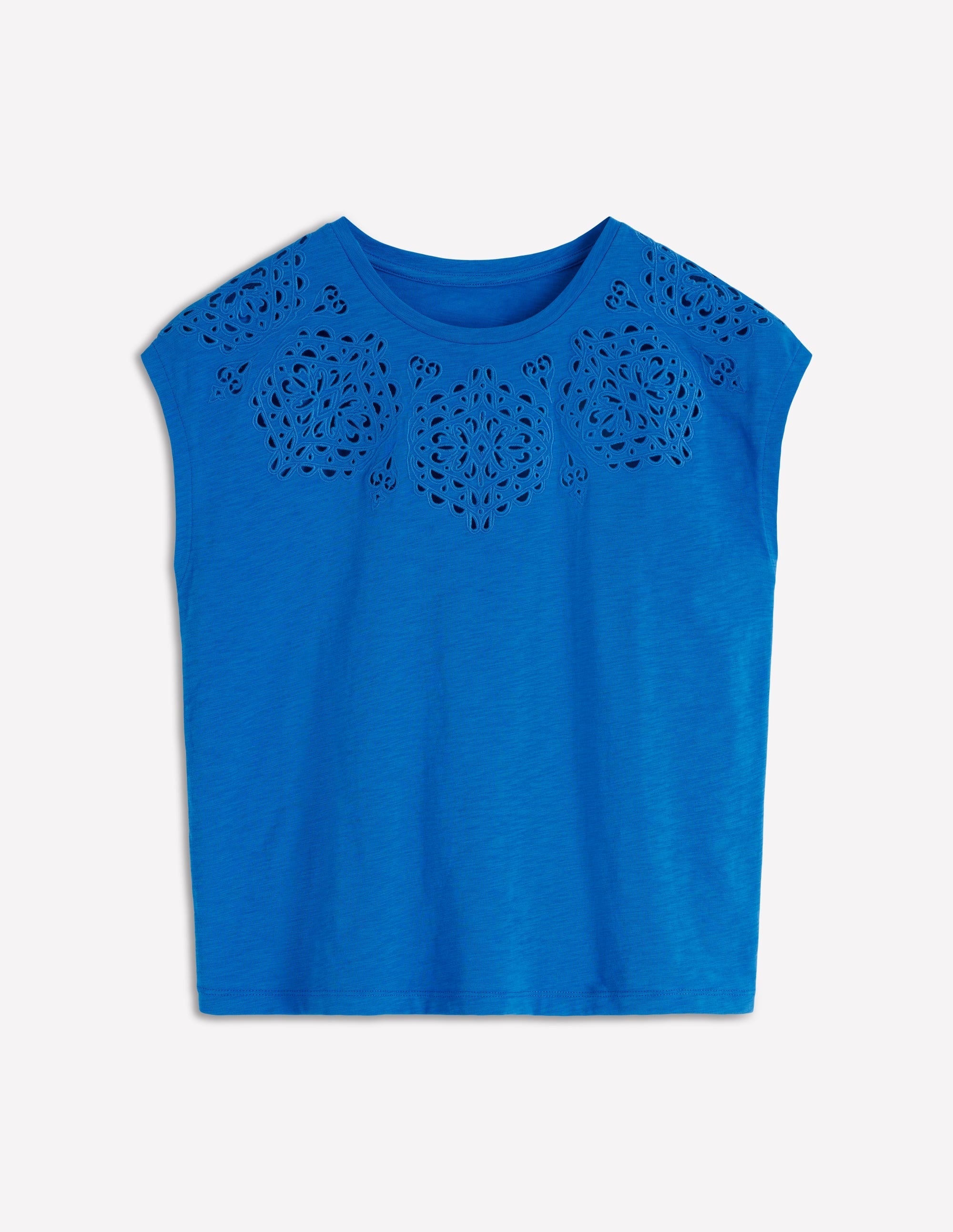 Willow Broderie T-shirt-Directoire Blue