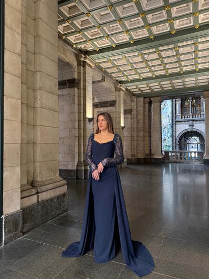The Asena dress navy blue