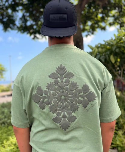 Kuiki Puff Heavyweight Tee Olive Garment Dyed