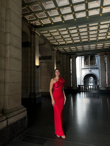 The Rozerin dress red