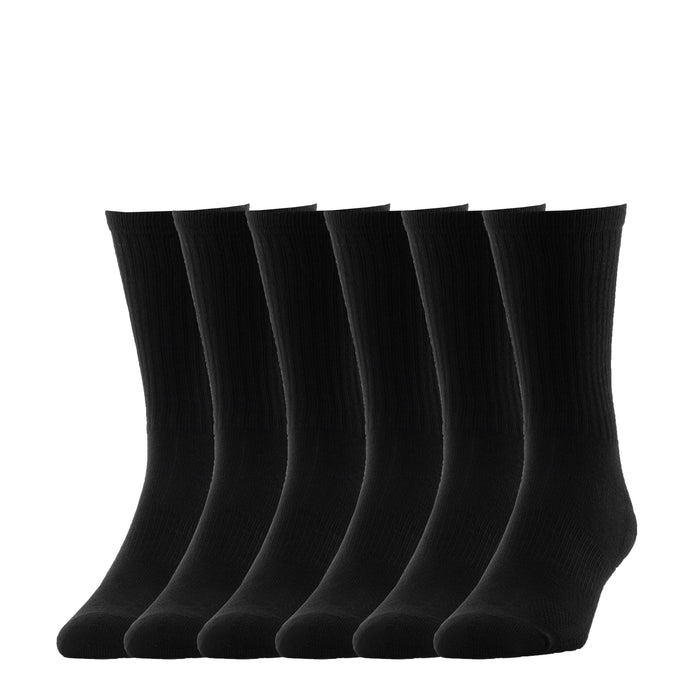 Black crew socks (6-pack)