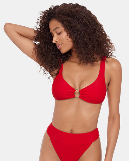 SLEEK 'N CHIC BIKINI TOP CHERRY