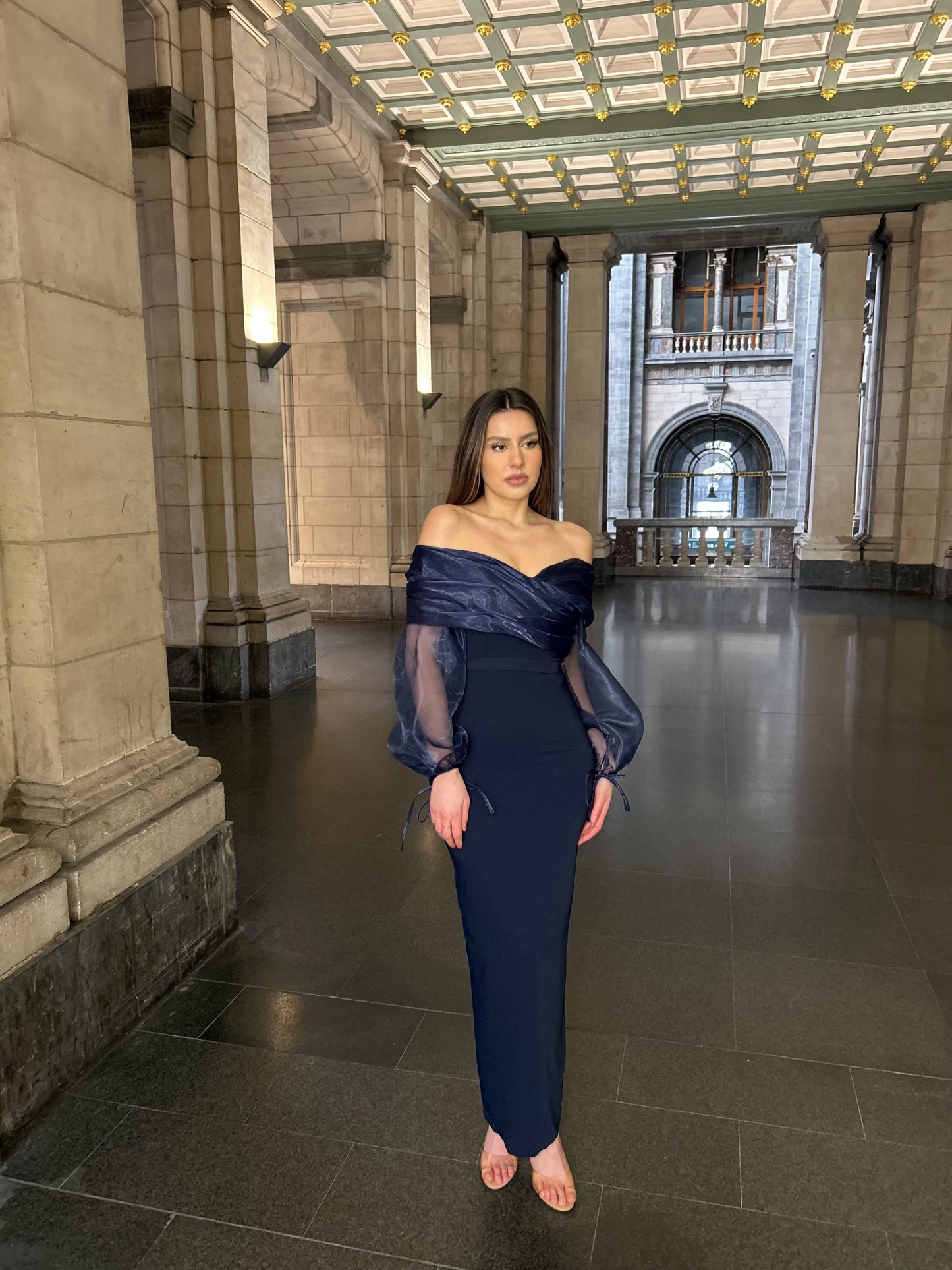 The Lena dress navy blue