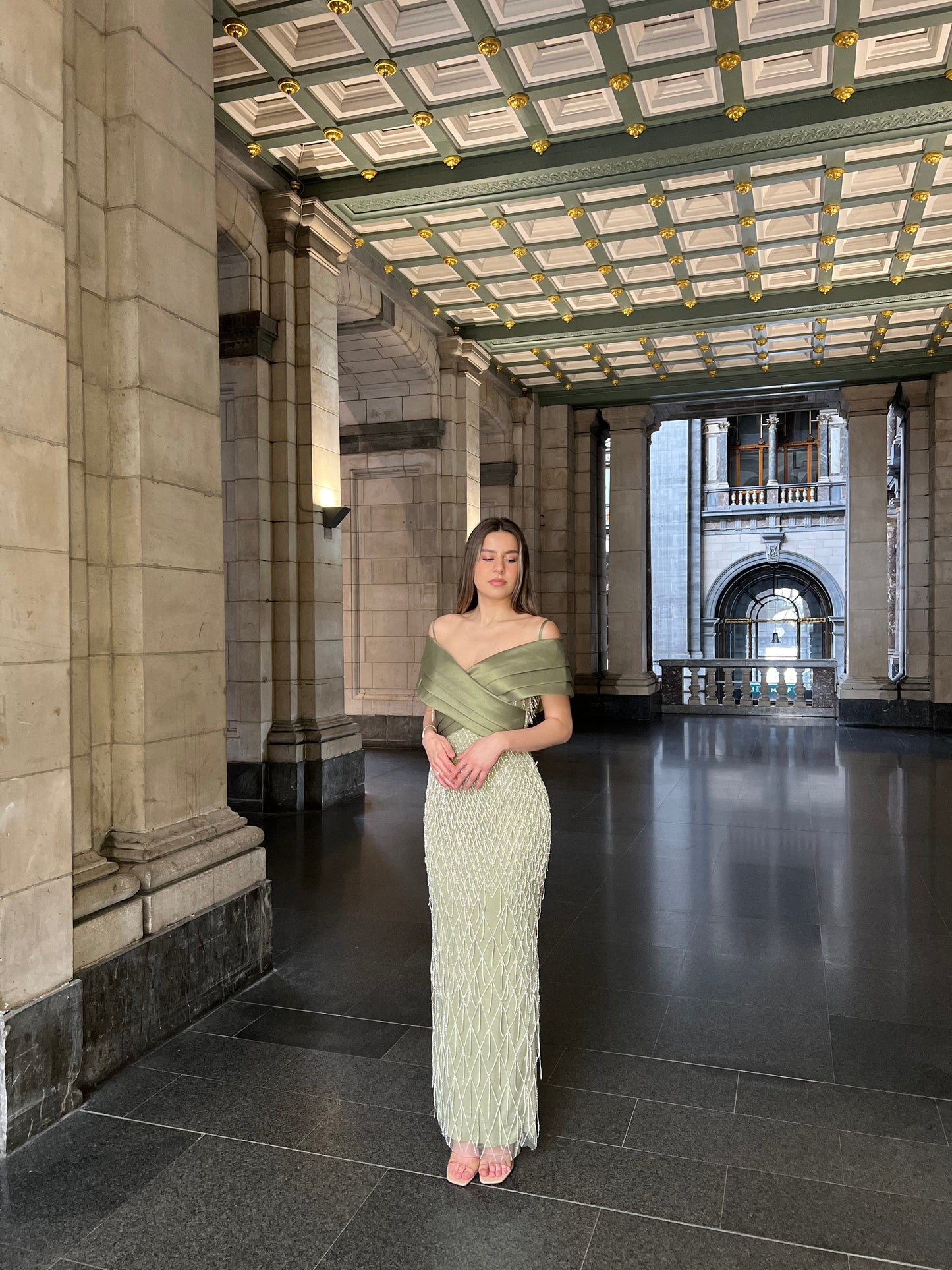 The Delina dress green