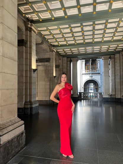 The Rozerin dress red