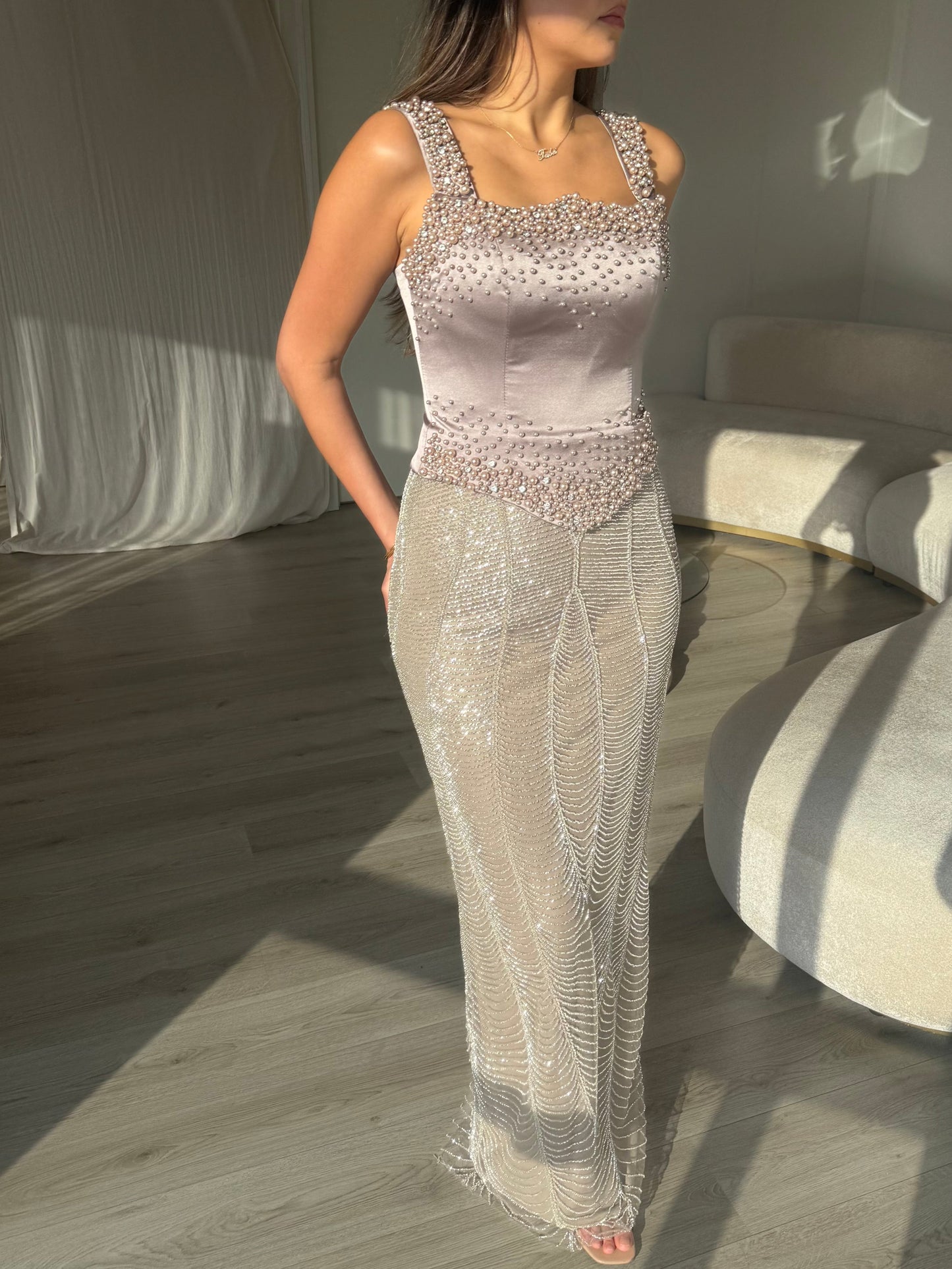 The Dalia dress taupe
