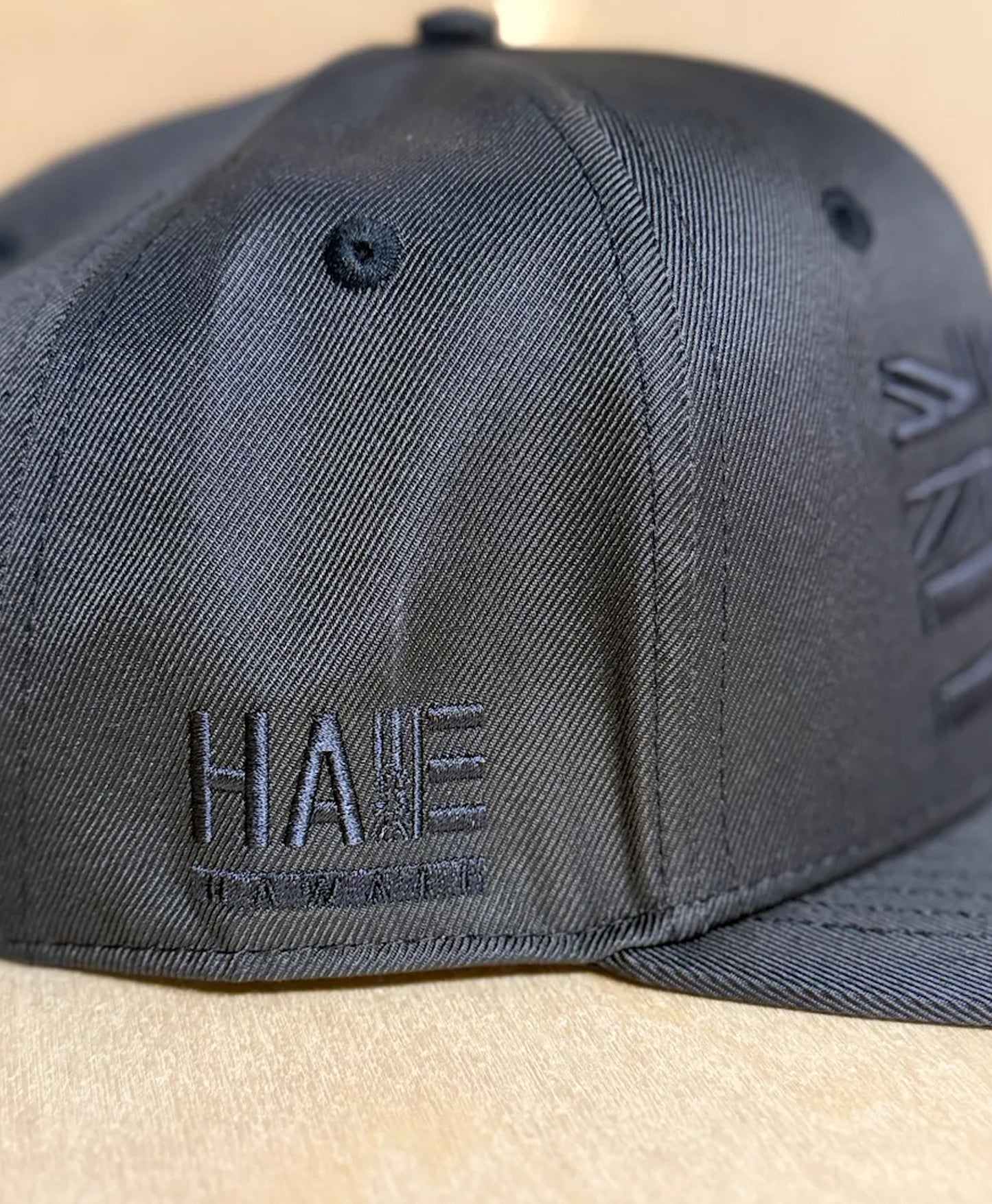 Hae Hawai'i 3D Puff Snapback Black on Black
