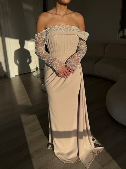 The Inci dress beige