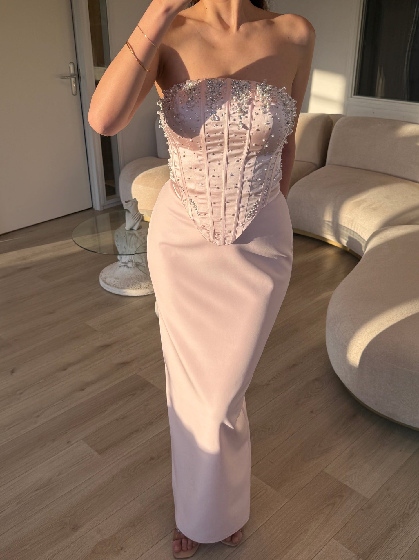 The Nella dress soft pink