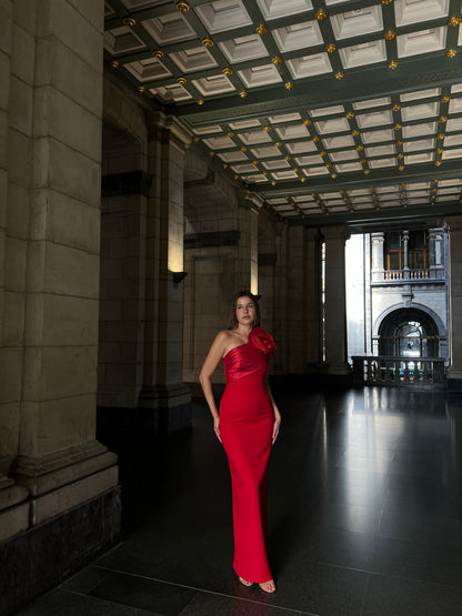 The Rozerin dress red