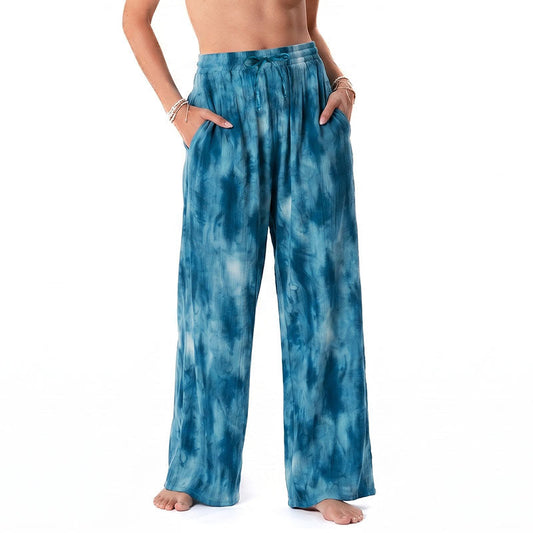 Turquoise Tide Wide Leg Drawstring Pants