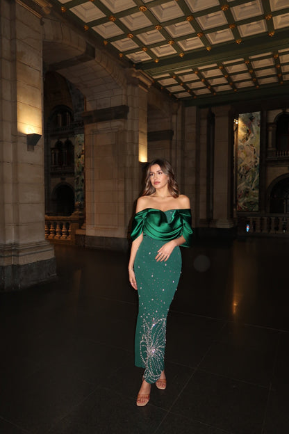The Bloom dress green