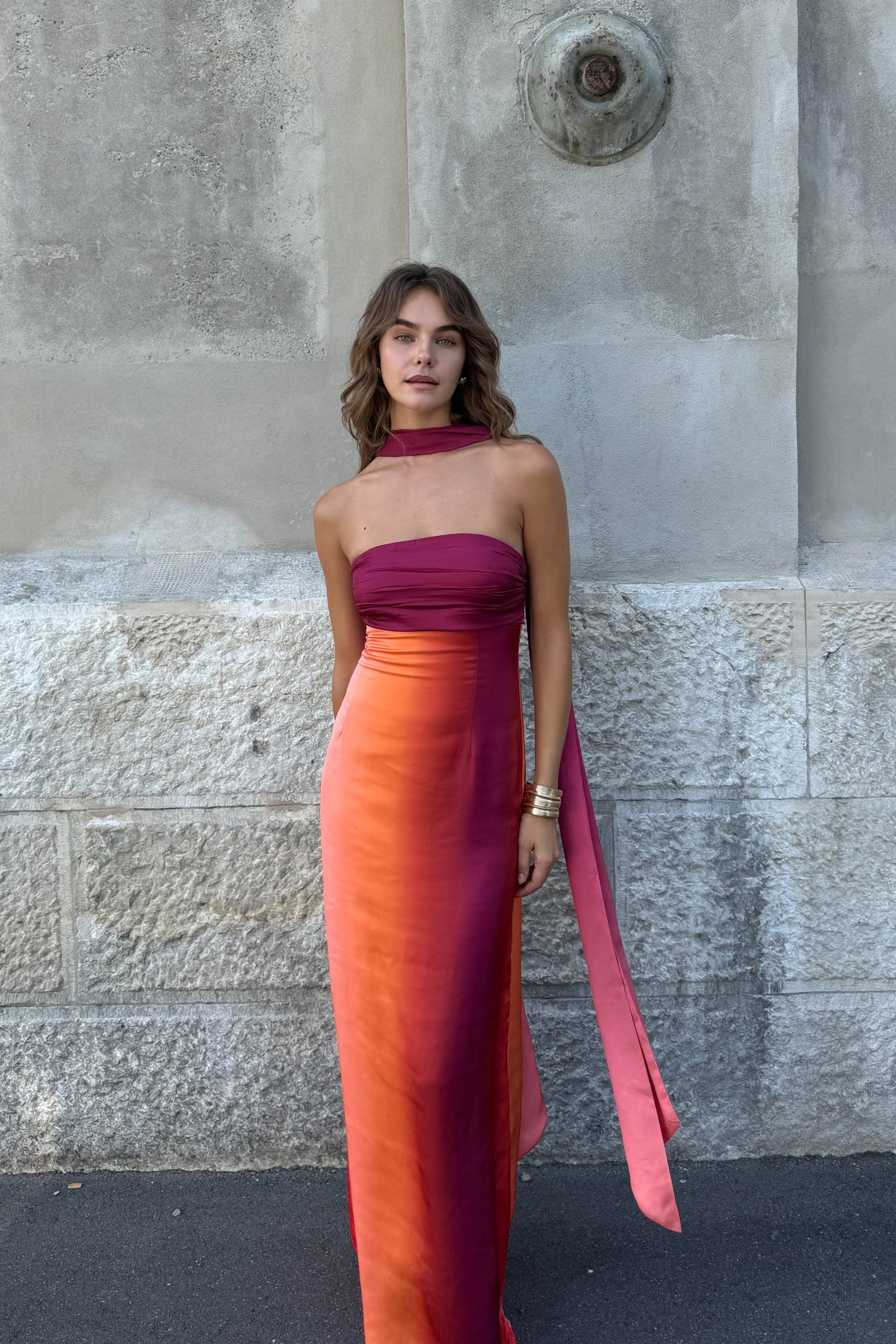 Vivia Scarf Dress — Aurora
