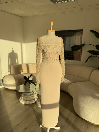 The Melek dress beige