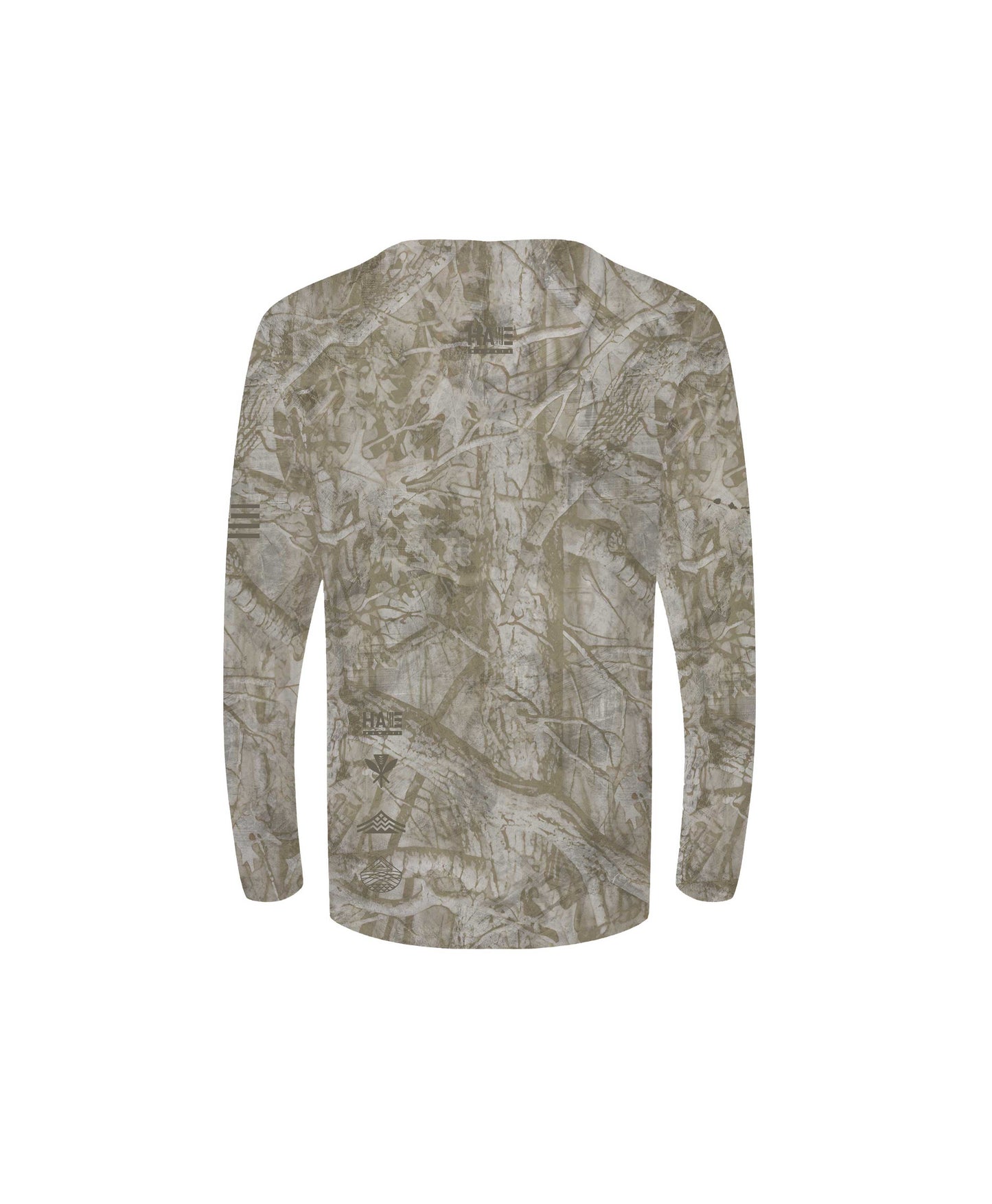 Aloha Aina Brown Camo Youth Hooded Long Sleeve Drifit
