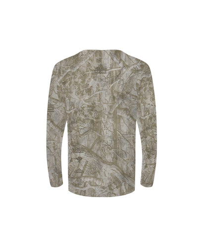 Aloha Aina Brown Camo Youth Hooded Long Sleeve Drifit