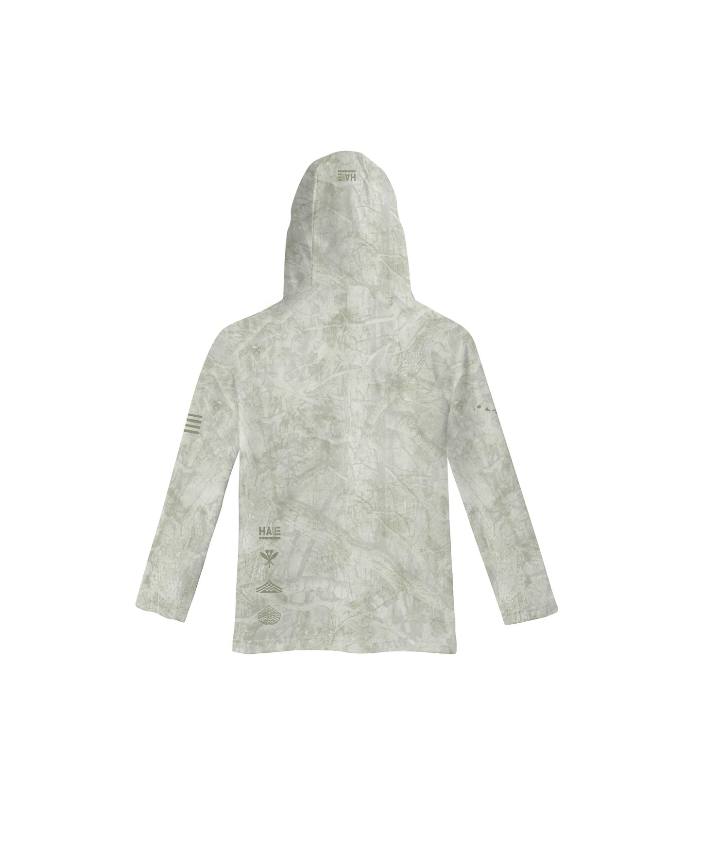 Aloha Aina Green Camo Toddler Hooded Long Sleeve Drifit