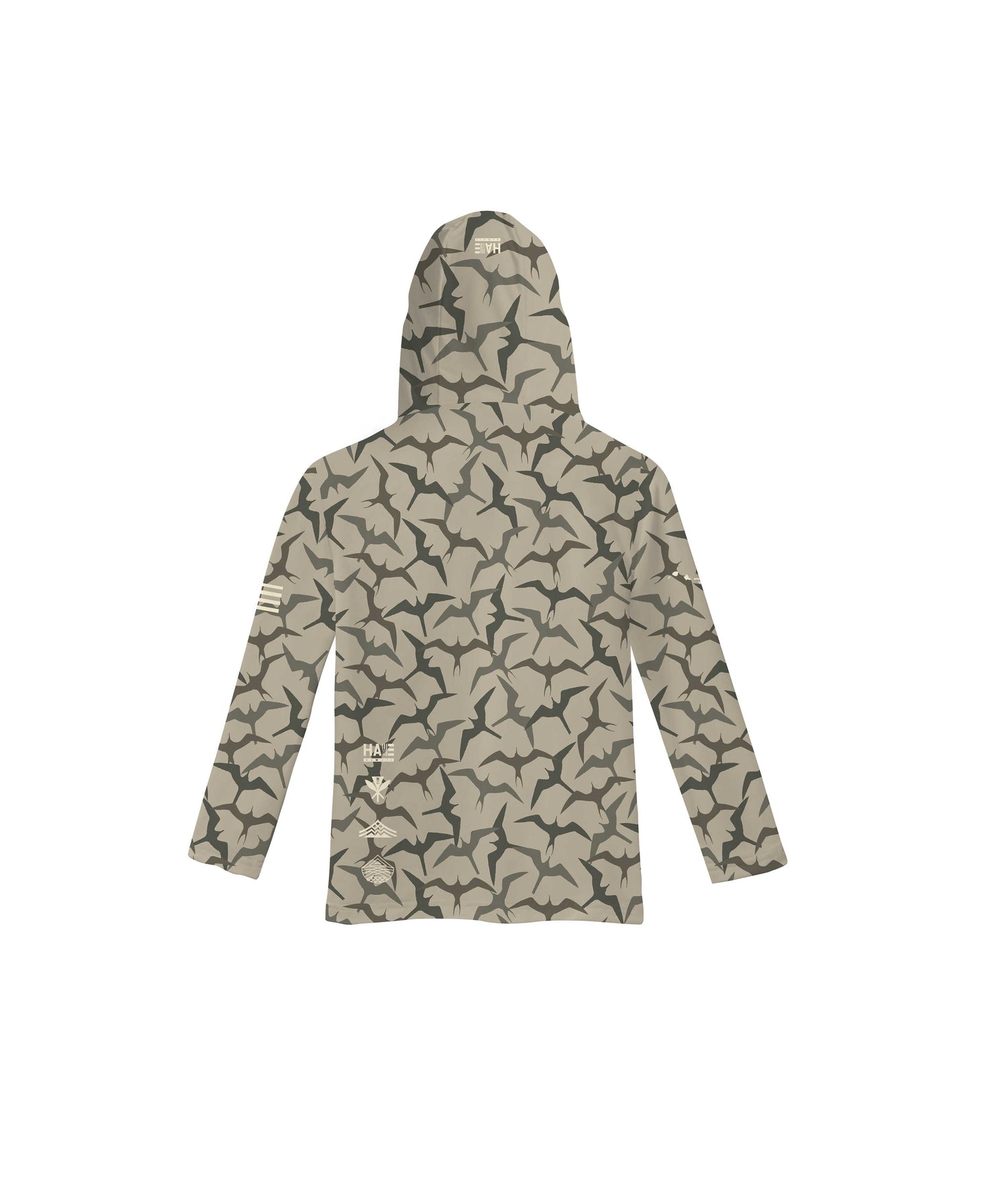 Aloha Aina Iwa Bird Camo Toddler Hooded Long Sleeve Drifit