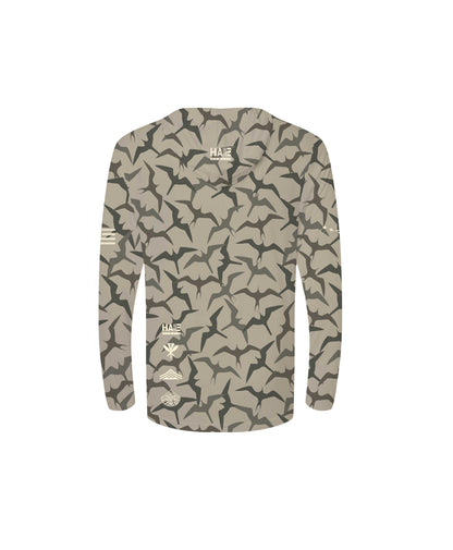 Aloha Aina Iwa Bird Camo Youth Hooded Long Sleeve Drifit
