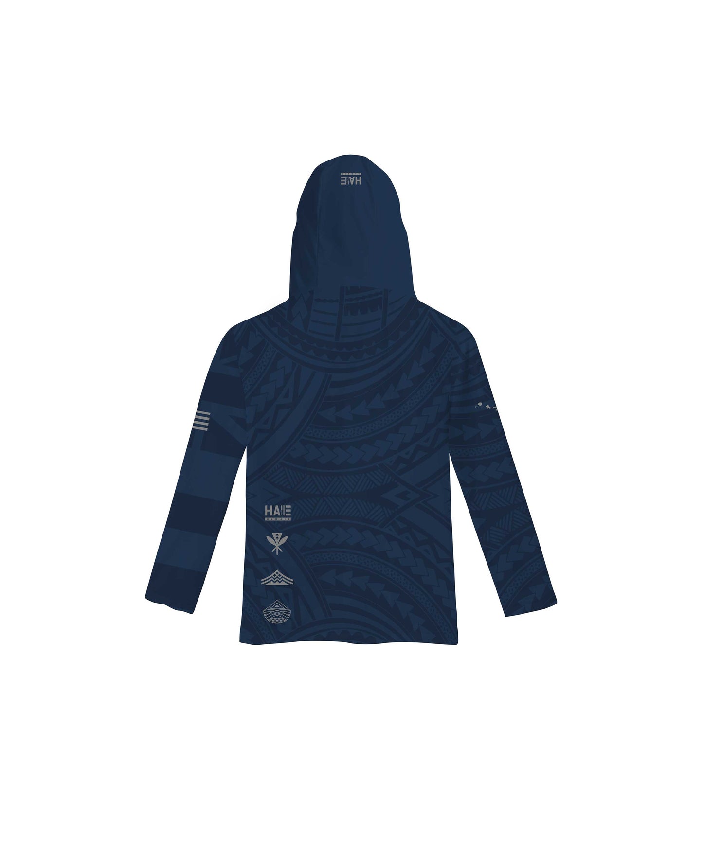 Aloha Aina Navy Blue Toddler Hooded Long Sleeve Drifit