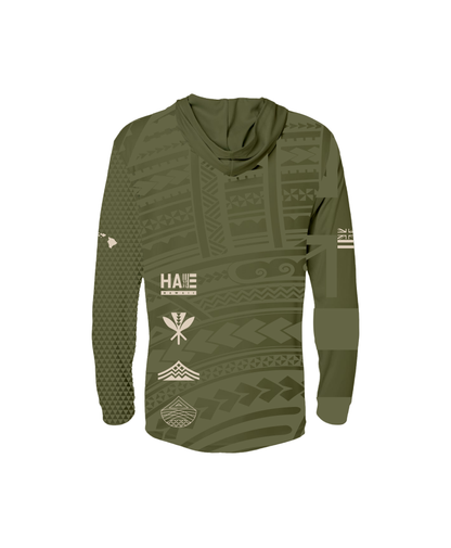 Aloha 'Āina Sublimated Youth Hooded Long Sleeve Drifit